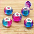 10x13mm colorful glass rondelle big hole beads with 4mm hole